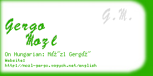 gergo mozl business card
